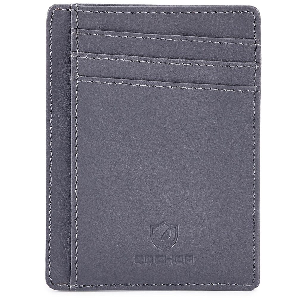 5059 Front Pocket Wallet Slim Minimalist Real Leather RFID Blocking Credit
